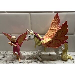 Schleich Bayala Fairy and Winged Unicorn Pegasus Figurine Set 2019